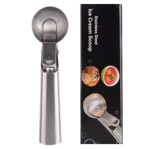 LUOWAN ช้อนตักลูกอมแตงโมผลไม้สแตนเลส18ซม. แบบไม่ติดที่ตักไอศกรีม