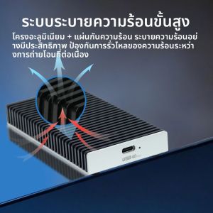 40Gbps USB4 M.2 NVMe SSD ใช้งานร่วมกับ Thunderbolt 5/4/3 USB3.2/3.1/3.0 รองรับ M/B + M Key สําหรับ MacBook M1 M2 Pro/Max