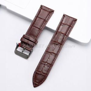 New Fashion Litchi Pattern Calfskin Leather Watch Band Replacement Belt Pin Buckle Black Brown Straps 12/14/16/18/19/20/21/22mm