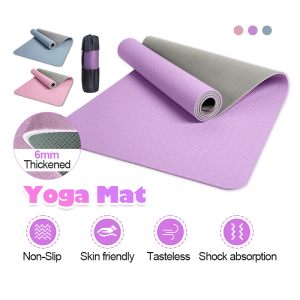 Yoga Mats Thick Soft Non-slip EVA Foldable Ultralight Indoors Gym Fitness Sports Exercises Dance Yoga Pilates Pads Beginner Yoga Mat 183cm6mm *61cm*