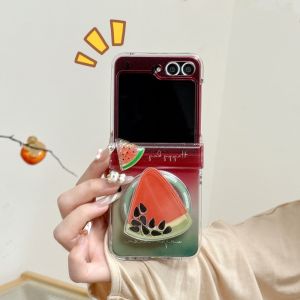 เคสโทรศัพท์มือถือ MagSafe ดูดซับสีสันสดใส ลายส้ม ปกป้องจอพับได้ ดีไซน์สร้างสรรค์ สำหรับ Samsung ZFlip7 ZFlip6 ZFlip5