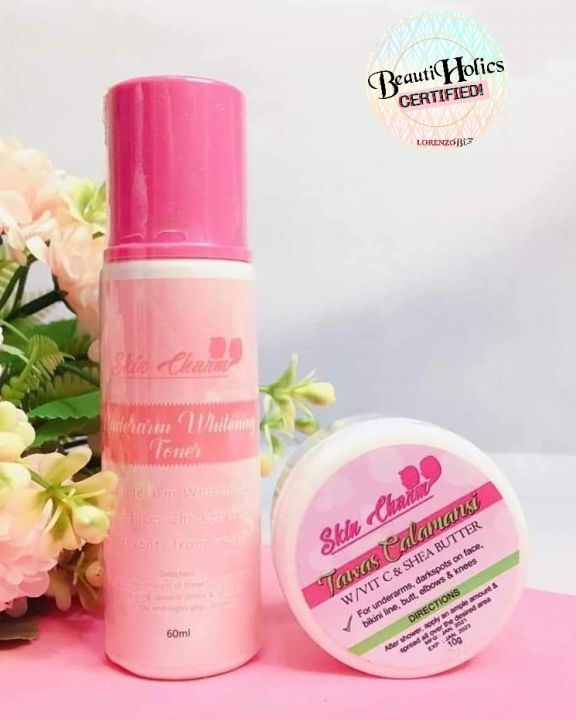 Skin Charm Underarm Whitening Toner & Tawas Calamansi Cream DUO Set ...