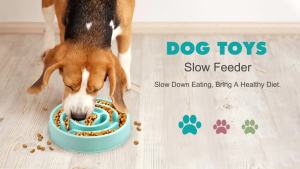 Pet Dog Slow Feeder Bowl Eco Dog Bowl Fun Non Slip Anti-Gulping Slower Food Feeding Dishes for Small Medium Large Dogs Puppy