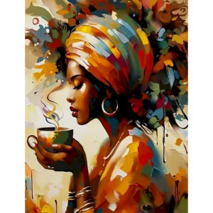 KAYOU | Painting By Number Flowers Women Picture Drawing Portrait on Canvas Coloring By Number for Adults Kit Home Art Decor Unframed