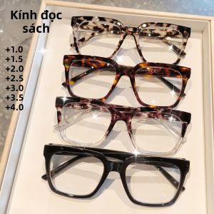 Kính Đọc Sách Kiểu Oprah Dành Cho Cả Nam Và Nữ Kính Đọc Sách Hình Vuông Có Bản Lề Lò Xo +1.0 Đến +4.0 Kính Mắt Thời Trang Thoải Mái Khi Nhìn Máy Tính