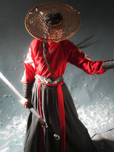 Bộ Tốt Nghiệp Nam Phong Cách Trung Quốc Mới Hán Phục Xuân Hè Dài Váy Võ Thuật Thống Trị Cổ Áo Thêu Thoải Mái Mặc