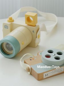 Đồ Chơi Giáo Dục Hình Máy Ảnh Gỗ Kính Vạn Hoa