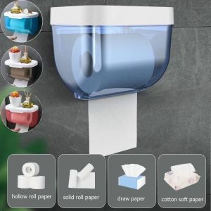 Polocat 3 color Punch-free Toilet Tissue Box Plastic Roll Holder Toilet Bathroom Tissue Box Pumping Box Tissue Holder