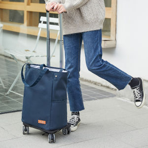 Trolley Luggage Bag for Women 2023 New Arrival Satchel Large Capacity with Pulley Gym Bag Lightweight Maternity Storage Travel Bag