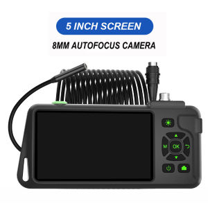 5 IPS Screen Endoscope Camera for Dual Triple Lens Detachable Design IP67 Industrial Borescope Inspection Camera for Piping