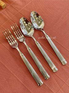 Roman Column Premium 18/10 Stainless Steel Spoon & Fork Set