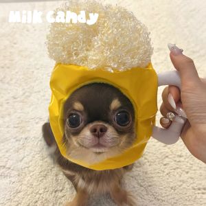 Adorable Christmas Apple Cat Hat New Year Warmth Pet Dog Headwear Funny Props Photography Accessories Pet Supplies