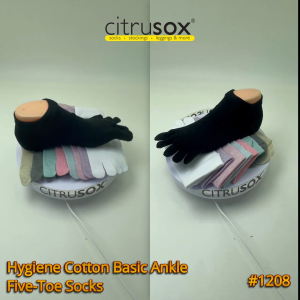 CITRUSOX Basic Cotton Ankle Toe Socks (22-25 cm EU 36-40) #1208 #hygiene #fingersocks #toesocks #toes #circulation #foothealth