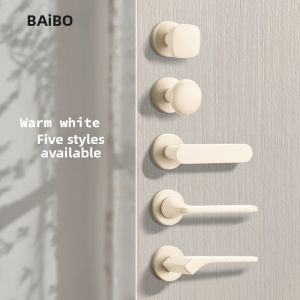 BAIBO | Magnetic Silent Mechanical Door Lock Creamy White