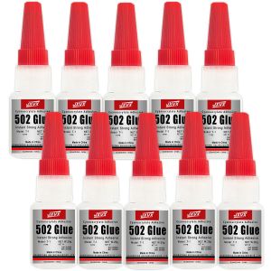 Jxvx 50g Large Capacity 502 Super Glue Cyanoacrylate Adhesive Instant Quick Drying Cyanoacrylate Adhesive Leather Rubber Glass Wood Metal Liquid Adhesive Tool Super Strong Glue 502.