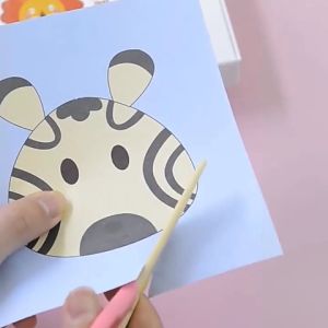 DIY Children Paper Cut Kindergarten Handmade Cartoon Colorful Paper Cutting Educational Toy Gift