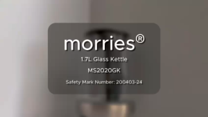 Morries 1.7L Glass Kettle MS-2020GK