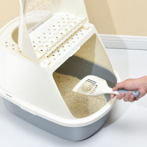 Paiwei Litter Box Enclosed Cat Toilet Oversized Extra Large Kittens Cat Litter Box Odor-Proof Sand-Proof Cat Supplies