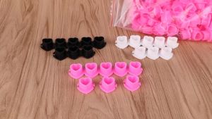 50/100pcs Plastic Disposable Microblading Tattoo Ink Cups Permanent Makeup Pigment Clear Holder Container Cap Tattoo Accessories