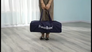 5 in 1 Flodable Baby Bassinet Bedside with Diaper Changer 4 Adjustable Height Co Sleeper Bed Crib with MattressMusic Toys,Mosquito Net and Rocker ,Travel Bed with Storage For 0-7 Years Old