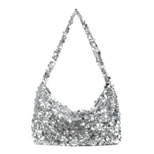 JANDRESS | Silver Sparkly Fashionable Y2K Crossbody Bag