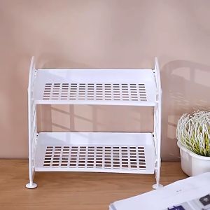 RAK SUSUN MINI 2 TINGKAT TEMPAT PENYIMPANAN KOSMETIK / RAK MINI PLASTIK 2 TINGKAT SERBAGUNA