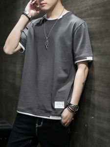 Short Sleeve Pure Cotton Mens T-shirt Small Size Half Sleeve Body Shirt Summer Korean Style Student Fashion Brand XS Size