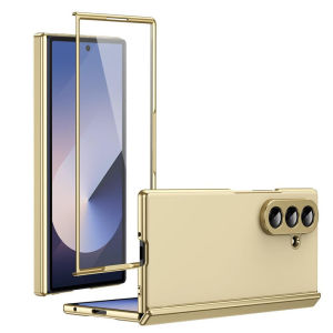 CHUBAN | AG Matte Electroplated Hinge Protection Case For Samsung Galaxy Z Fold 8 Ultra 7 6 5 4 3 Hard Phone Cover With Screen Protector