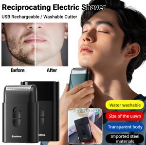 Reciprocating Electric Shaver for Men Portable Rechargeable Travel Razor Trimmer Washable Beard Cutter 往复式剃须刀