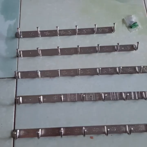 Móc treo tường inox móc treo quần áo gắn tường inox từ 6 đến 10 mấu (tặng vít + tắc kê)