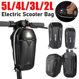 2-5L Electric Scooter Bag Scooter Skateboard Front Storage Bag Waterproof EVA Hard Shell Handlebar Hanging Bag for M365 Pro