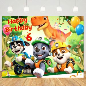 Paw Patrol | PAW Patrol Backdrop Child 2 3 10th Birthday Party Decor Cute Puppy Dog Photography Background Baby Shower Supplies Boy Gift