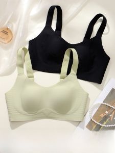 MiiOW | Wireless Soft Support Backless Bra Womens Invisible Jelly Strip Anti-Sagging Full Cup Underwear Comfortable Nylon Youth Female