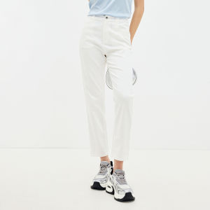 High Waist Slim Fit White Cone Denim Jeans Womens Casual Long Pants Simple Style Summer New Arrival Cotton Blend Stretch