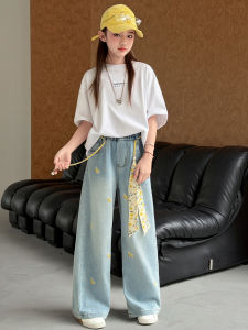 AINAO | Fashionable Childrens Jeans For Girls Spring Autumn