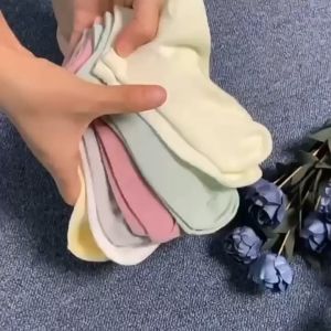 Tất Vớ Thể Thao Nam Nữ Chất Liệu Cotton Co Dãn Thoáng Khí Vớ Cổ Ngắn Trơn Màu Sắc Tối Giản Dễ Phối Đồ