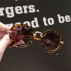 Korean Style Kids Sunglasses round Metal Frame Sunscreen Glasses for Boys And Girls Ages 2-8 Baby Fashionable Shades