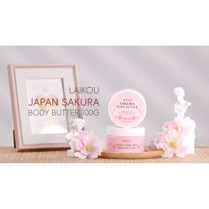 LAIKOU Japan Sakura Body Butter Deep Moisturizing Repair Skin Barrier Enhance Elasticity Firming Body Cream 100g