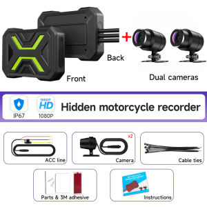 JIUYIN Dual Motorcycle DVR 1080P Action Camera Recorder Front & Rearview Waterproof Motorcycle Dash Cam Night Vision Camera WiFi