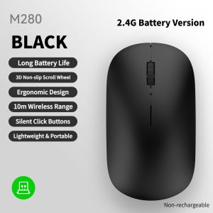 NexusClick Wireless Mouse For Laptop PC 2.4G USB receiver AA Battery Computer Silent Mice Ergonomic Gaming Mouses For Xiaomi Pad