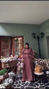 Humaira Dress Shimmer Mix Tile Squin Gamis Wanita Terbaru 2024 Viral Dress Kondangan Wanita Elegan