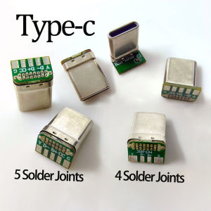 1/5/10PCSType-C Male Head 90 Degree Right Angle 4/5 Solder Pad Fast Charging Usb Connector Terminal Block Repair Soldering Port