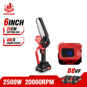 6 Inch Mini Electric Chainsaw Cordless Chain Saw Portable One-handed Electric Pruning Saw Garden Tree Logging Trimming Saw Power Tools