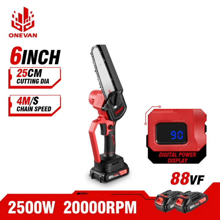 ONEVAN เลื่อยไฟฟ้าแบต 6 นิ้ว 3000W 30000RPM สำหรับแบตเตอรี่ Makita 18V