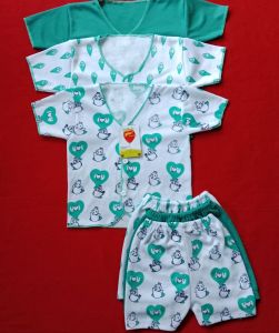 BAJU BAYI BAJU LAHIR 3SET 6PCS BAJU TANGAN PENDEK+CELANA PENDEK