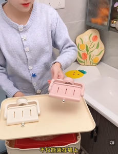 2025 New Rotatable Suction Cup Soap Dish Holder with Strong Vacuum Suction efficient Drainage System For Bar Soap