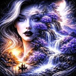 Huacan New Arrivals 2026 Diamond Painting Double Exposure Fantasy Lady Diamond Mosaic Portrait Complete Kit Decorative Paintings