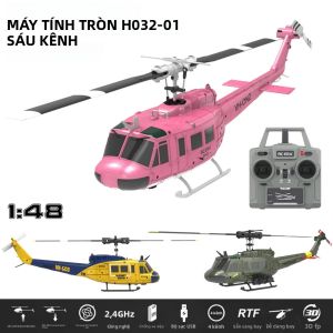 Mô Hình Máy Bay Trực Thăng Điều Khiển Từ Xa UH-1 Brushless RTF Con Quay Hồi Chuyển 6 Trục Lật 3D Một Chạm Định Vị Luồng Quang Học Thời Gian Bay 10-20 Phút Đồ Chơi Mô Hình