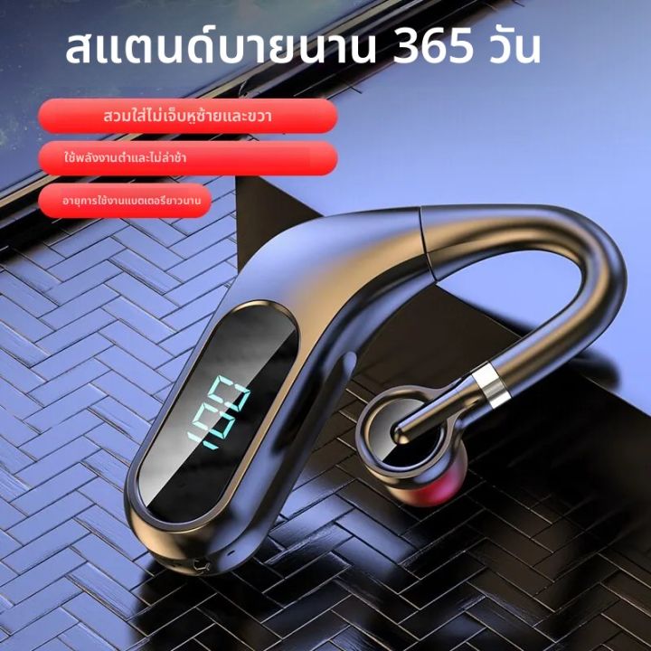 หูฟังบลูทูธ KJ10พร้อมจอแสดงผลดิจิตอลแบบเรียลไทม์คุณภาพเสียง HD ทนทานด้วยหูฟังสำหรับเล่นกีฬาที่ไม่เจ็บปวด