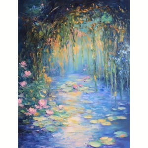 5D DIY Monets water lilies Full Square Round Diamond Painting Mosaic Diamond Embroidery Handmade Art Exquisite Gift Home Decor